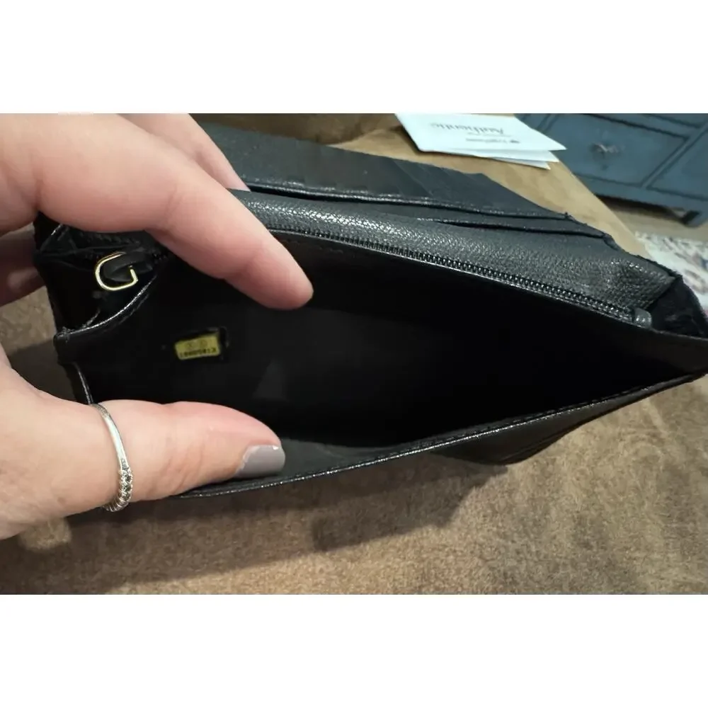 Vintage Chanel Bifold Long Wallet W COA Missing Zipper pull